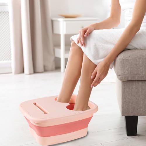 Bain de pieds pliable contre la fatigue plantaire récipient robuste gris