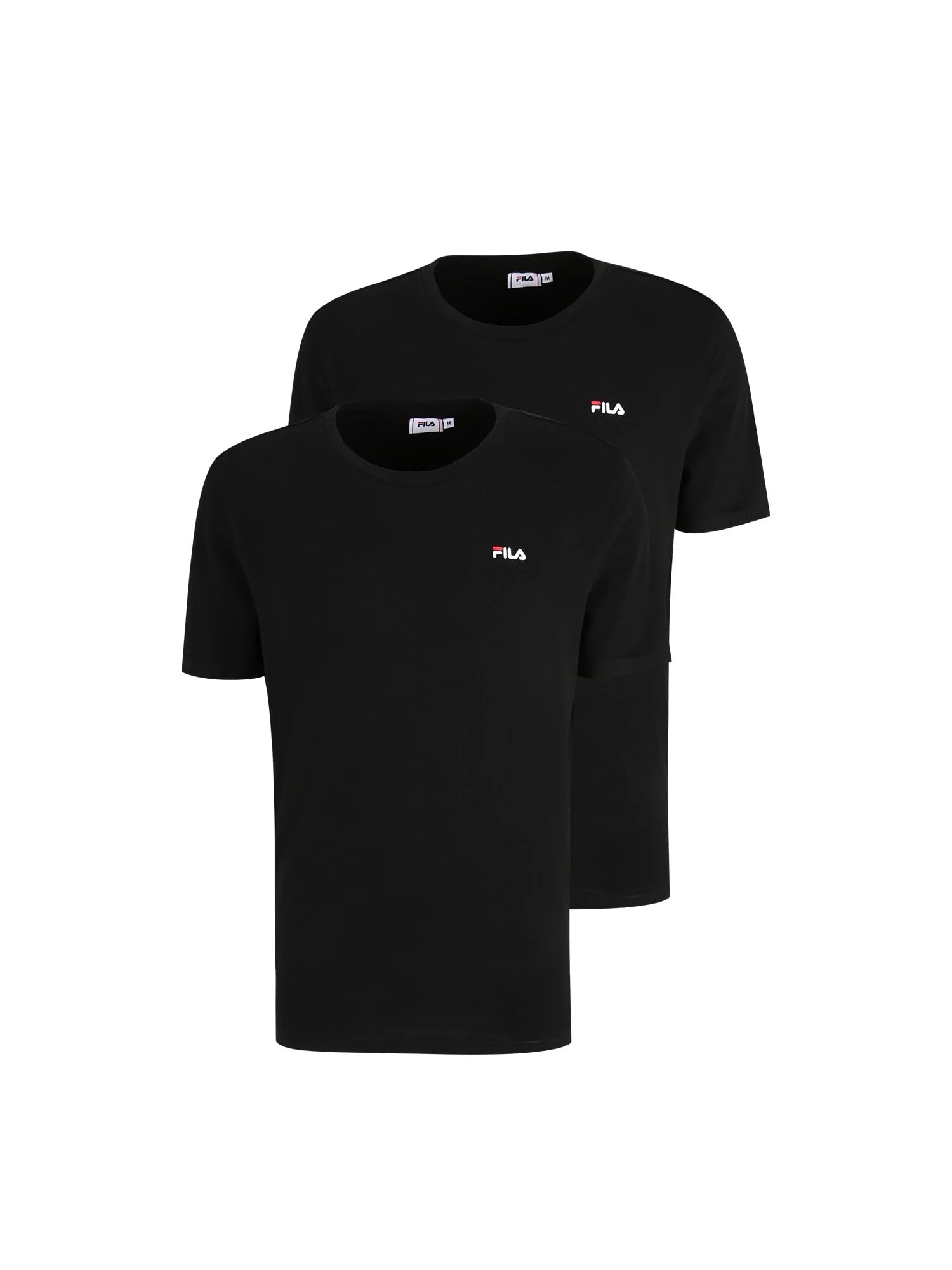 Fila Black Pack Of 2 Foundation T-Shirts In Cotton With Short Sleeves Large