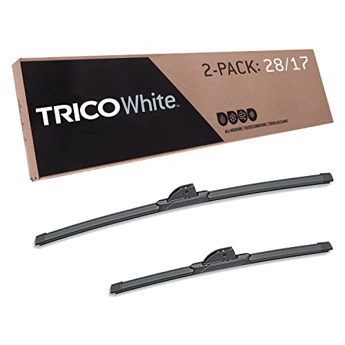 Image of TRICO White 28 inch + 17 inch Extreme Weather Premium Winter Automotive Replacement Windshield Wiper Blades (Set of 2), Passenger and Driver Side All-Weather Beam Wiper Blades for Select Vehicle Models