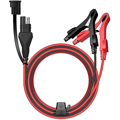 SUNER POWER Waterproof SAE Alligator Clips Cable, SAE Plug to Battery Clamp Cord with 10A Fuse, Perfect for Solar Panl Car Marine Motorcycle - 5FT/16AWG Cover