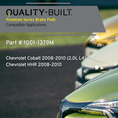 Image of QUALITY-BUILT Front Semi-Metallic Brake Pads, Premium 1001-1379M, Compatible with 2008-2010 Chevrolet (Cobalt,HHR)