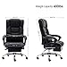 KADIRYA Reclining Leather Office Chair-High Back Executive Chair with Adjustable Angle Recline Locking System and Footrest Thick Padding for Comfort and Ergonomic Design 400LBS