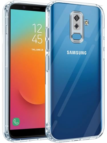 Image of COVERBLACK Soft Rubber Silicon Clear Back Cover Compatible Model for Samsung Galaxy A6 Plus - Transparent