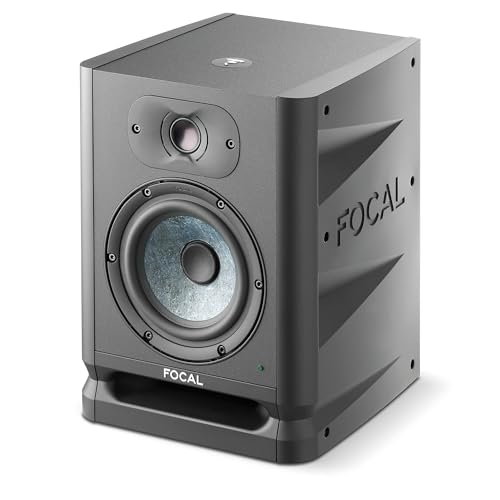 Focal Alpha 50 Evo – 5' Active 2-Way Studio Monitor, 60W RMS Bi-Amp, Slatefiber Woofer, 45Hz–22kHz, Neutral Nearfield Reference Speaker – Sold Individually