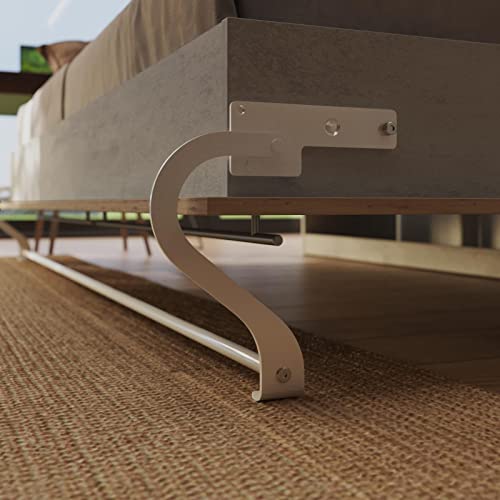 SMARTBett Schrankbett Standard 90x200 120x200 140x200 160x200 Bettschrank Wandbett Beton/Wildeiche 140 Horizontal – Bild 6