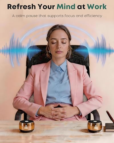 Image of M3 Zen Frequency Sound Machine | Portable Meditation Chime for Deep Calm, Anxiety Relief & Sleep Aid | Screen-Free Alternative to Kinetic Sand Art | Includes Carry Bag