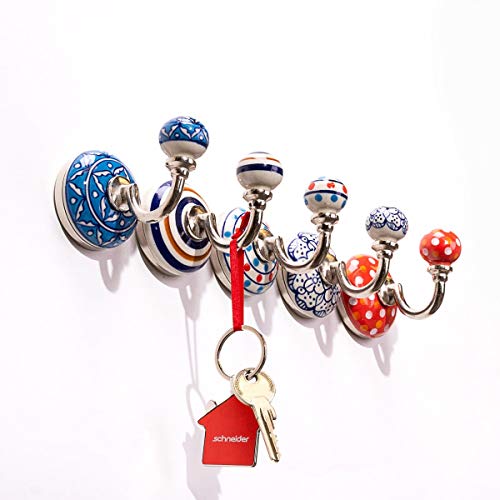 Wandhaken Garderobenhaken Harmony 5er Set - Haken aus Keramik als...