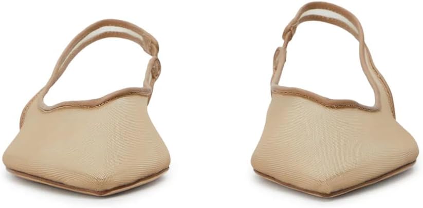 Mesh Slingback Ballet Flats Shoes for Women Pointed Toe Slip On Low Heels Casual Work Comfortable Soft