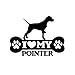 Autoadesivo 15.2X11.1CM Pointer Bone Car Sticker inglese Cane decalcomania del vinile Art Decor Nero/Argento Autoadesivo (Color Name : Black)