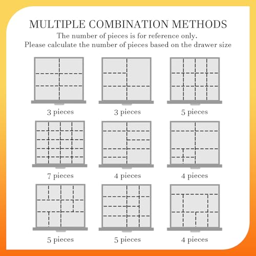 Adjustable 20-Piece Drawer Dividers Organizer for Home & Kitchen - Image 3