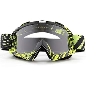 SPOSUNE Motorcycle Goggles, ATV Dirt Bike Off Road Racing MX Riding Goggle Anti-Scratch Dustproof Bendable UV400 Eyewear…