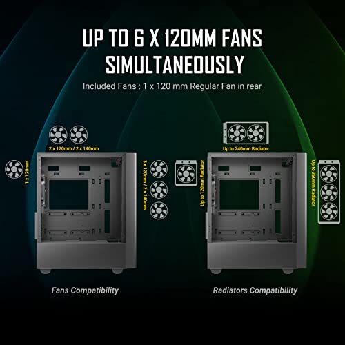 Image of ANTEC NX Series NX500M, Mesh Front Panel, Type-C 3.2 Gen2 Ready, 1 x 120mm Fan Included, Tempered Glass Side Panels, 360mm Radiator Support, Mini-Tower M-ATX Gaming Case