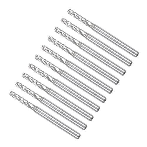 Image of Carbide End Mill Engraving Milling Bits, 2.5mm Bit Dia. 1 /8 inch Shank, CNC Cutting Router Bits Tool - (Applications: for PCB Machine), 10-Pieces