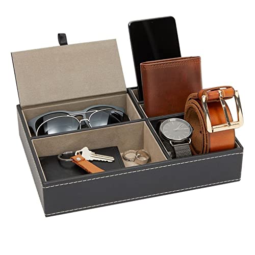 1 Stück Lederschale Desktop Organizer, Leder Table Produktbild-Vorschau 6