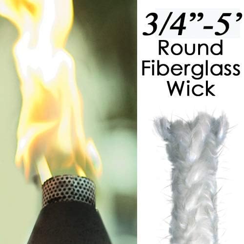 Miniatura 4 de Wick It Up con mecha redonda de fibra de vidrio de 34 de pulgada de EE. UU., lámparas de aceite de queroseno, linternas de repuesto, linternas,