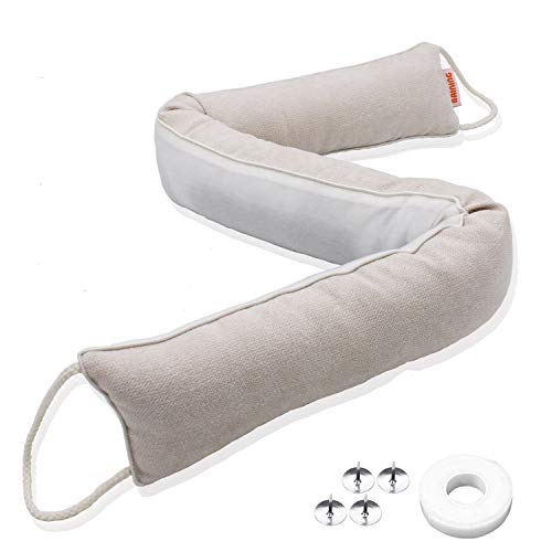 BAINING Door Draft Stopper, 36.5 Inch Weighted Fabric Bottom Seal Sound Blocker Draft