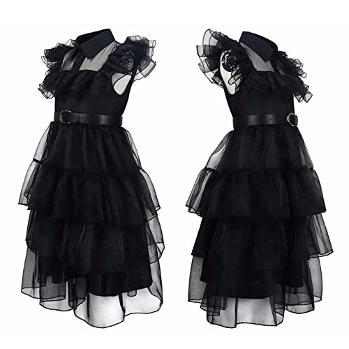 Vestido vintage gótico negro disfraz cosplay fiesta miniatura 3