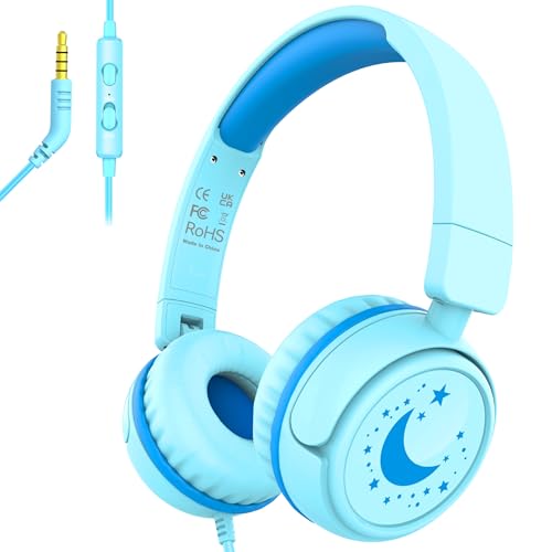 IMYB Kids Headphones with Cord for School, 85/94dB Volume Limit Headphones for Kids, Portable Wired...