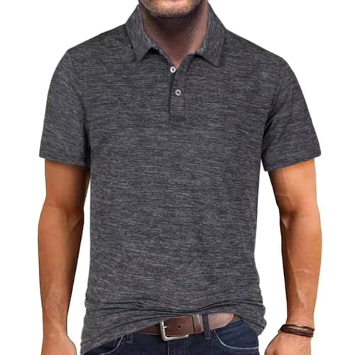 AGTCARE Mens Polo Shirt Short Sleeve Sports T-Shirt Button Basic