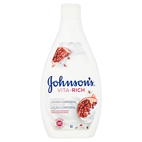 Johnson's Vita-Rich Iluminador Granada Loción Corporal - 6 Recipientes de 400 ml  - Total: 2400 ml