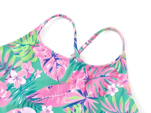 Image of Dvenki Girls Cutout One Piece Swimsuit Adjustable Straps Sizes 6X-16