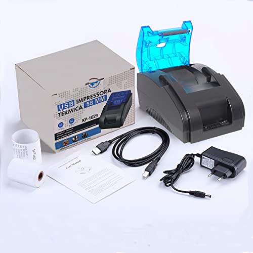 Impressora Térmica 58mm Com Função Bluetooth USB Bivolt PC E Notebook Móvel Sem Fio KP-1029 Ticket D