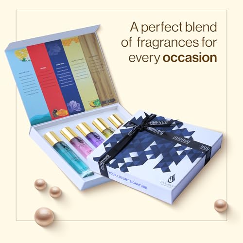 Image of Premium Perfume Gift Set for Men & Women | Long-Lasting 12-Hour Fragrance Collection | 5 x 20ml Bottles | Luxury Parfum from UAE | Unisex Signature Scents