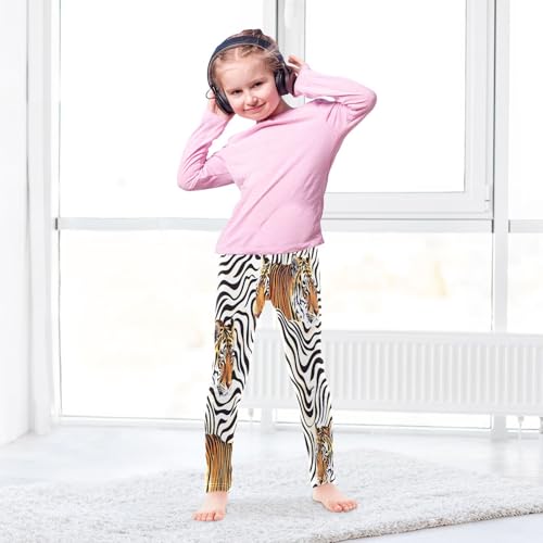 Toddler Girls Leggings Printed Yoga Pants Leggings Tigers and Stripe for Kids4