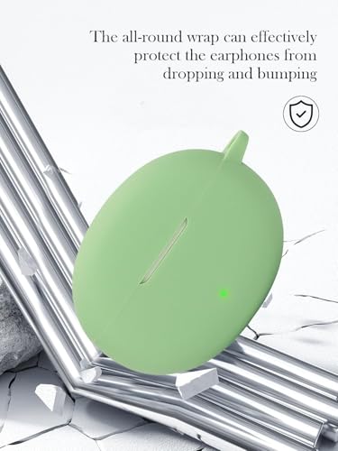 Image of Reiox Soft Silicone Protactive Case Cover Compitable for Oneplus Nord Buds 3 | 3 Pro (Matcha Green)