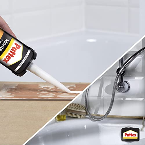 Pattex Montagelijm alle materialen, sterk hechtende alleslijm, krachtlijm voor binnen en buiten, lijm voor absorberende en niet-absorberende materialen, 1 x 450 g - Afbeelding 7
