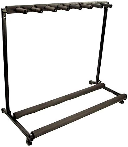 EDM Zenison 7 Guitar Stand Multiple Seven Instrument Display Rack Folding Padded Organizer