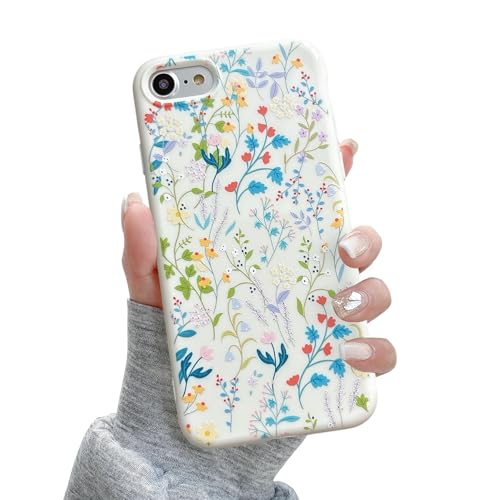 Etui iPhone SE 2022 protection mince antichoc coque TPU fleurs colorées