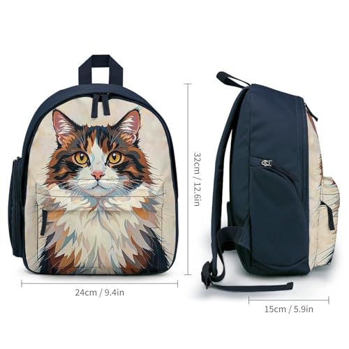 CAT Backpack for Men Women, Durable Small Bookbag Lightweight Daypack for Travel, Hiking, Blue-style2