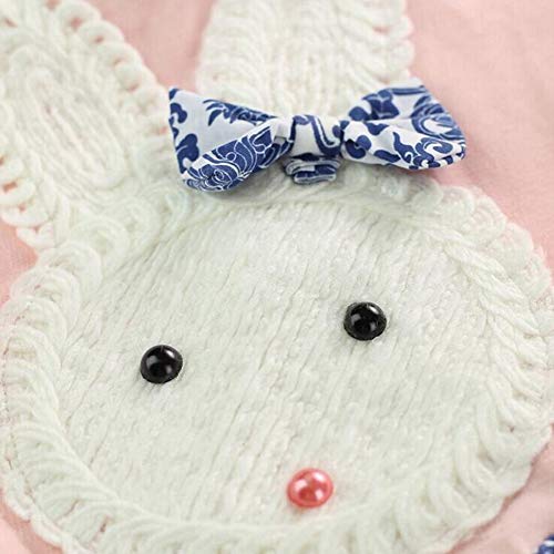 Rabbit Outfits Toddler Kids Little Girls Cute Cartoon Bunny Bow Applique T-Shirt Tops+Floral Pants Navy (Pink, 24 Months)