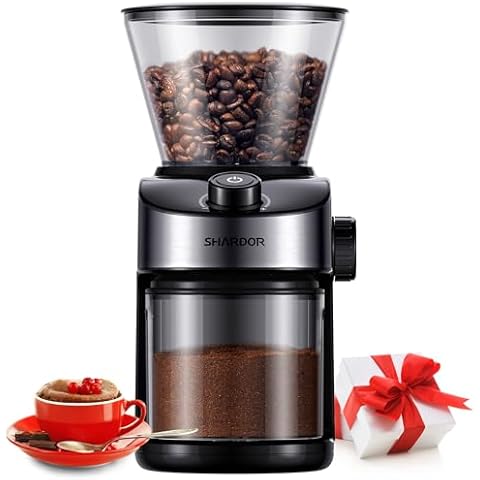 SHARDOR Electric Coffee Grinder with Timer Cover