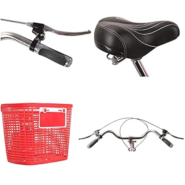 3 Wheel Bikes Bicicleta Triciclo Adultos Bicicleta Crucero Tres Ruedas 20 Pulgadas con Cesta Carga Personas Mayores Mujeres Hombres Ocio Picnics Compras Altura Ajustable Ciclismo Pedaleo