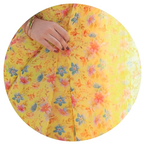 Image of MIRCHI FASHION Women Saree Cotton Abstract Printed | Lightweight Comfortable Sari for Office and Regular Daily Wear with Matching Blouse Piece