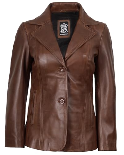 Image of Blingsoul Womens Real Leather Jacket - Asymmetrical Leather Jackets for Women