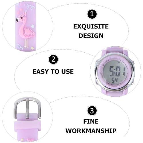 Reloj digital infantil resistente al agua con correa de ABS duradera 3