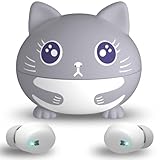 Kids Earbuds Bluetooth Lightweight Foldable Wireless Headphones for Kids, Bulit in Mic, Touch Control, 85dB Safe Volume Limitted, Waterproof Earphones for Boys Girls Tablet Chromebook ipad, Cat