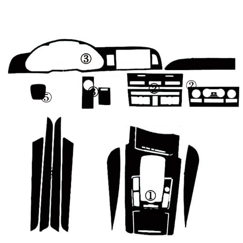 Autocollant de moulage en fibre de carbone 5D pour console Audi A6 C6 2005