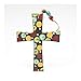 Produktbild LUOSI Christian Geschenke aus Holz Farbige Kreuz Multicolor Dot Anhänger Gemälde Haushaltsgegenstände Crafts Christus Wohnkultur Heilige Figurine Geschenk