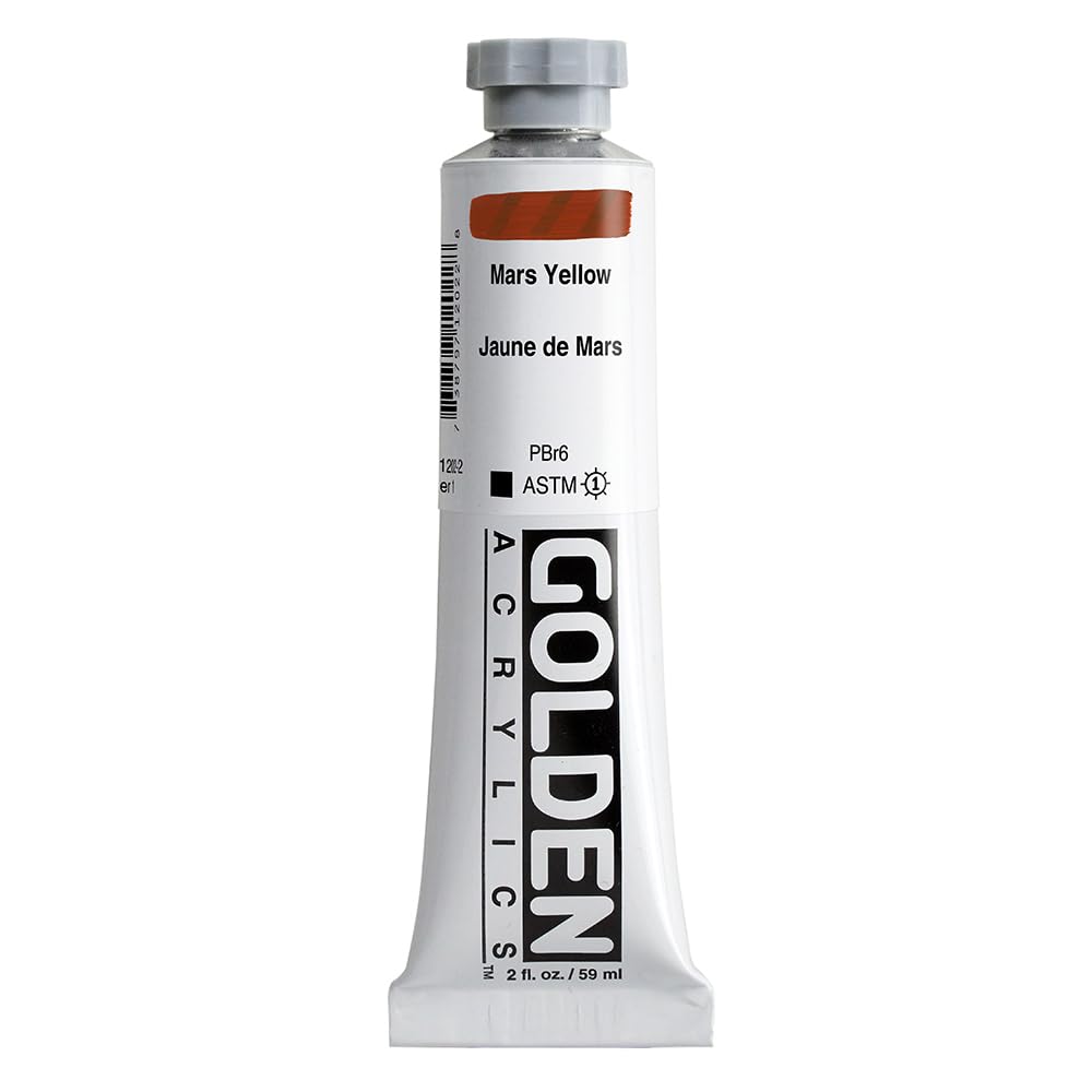Golden Heavy Body Acrylic Paint 59ml Tube Mars Yellow For Artists