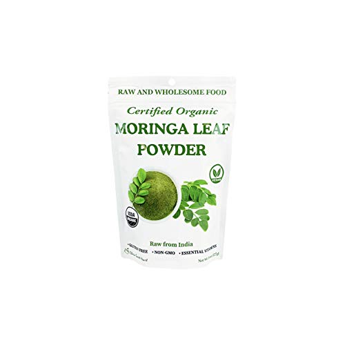 Organic Moringa Oleifera Leaf Powder, 100% Raw from India, Perfect for Smoothies, Drinks, Tea, Recipes, Resealable Bag by Cherie Sweet Heart (8 oz)