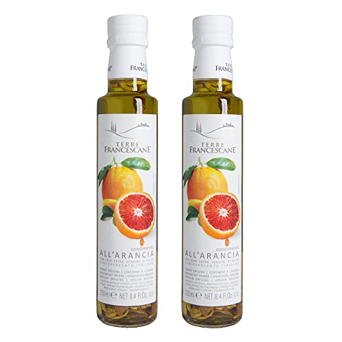 Terre Francescane - Orangen-Öl - Extra Natives Olivenöl mit Orangen-Schalen (2er Pack / 2 x 250 ml) Cover