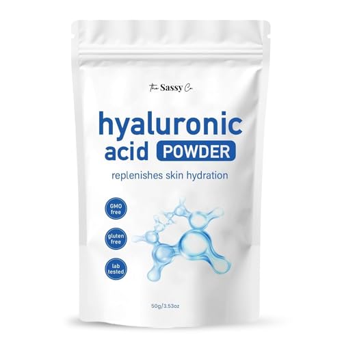 Image of Pure Hyaluronic Acid Powder for Face | 100% Sodium Hyaluronate | DIY Serum Booster for Deep Hydration & Plumping | Anti-Aging, Fine Lines | Vegan, Fragrance-Free | All Skin Types