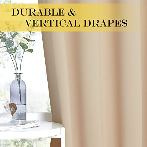 Nicetown Sliding Door Room Divider Curtain, Blackout Patio Door Curtain Panels, Privacy Thermal Window Treatment Drape For Department With (Biscotti Beige, W100 X L95) #TOP3