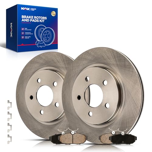 Image of KAX Rear Brake Kit, OE Brake Rotors and Ceramic Brake Pads | Fits Ford Mustang 2005-2006 2010, 2007-2009 4.0L 4.6L, 2007-2009 2011 5.4L