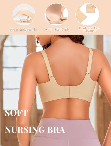 Image of Avidlove Nursing Bras for Breastfeeding Seamless Maternity Bra Wireless Pregnancy Bras Comfort Sleep Bralette with Support