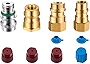 Mudder 4 Pieces VA-LH11 A/C Pro R-12 to R-134a Retrofit Parts Kit Retrofit Conversion Adapter Fitting 1/4 SAE Thread Low High Side Retrofit Conversion